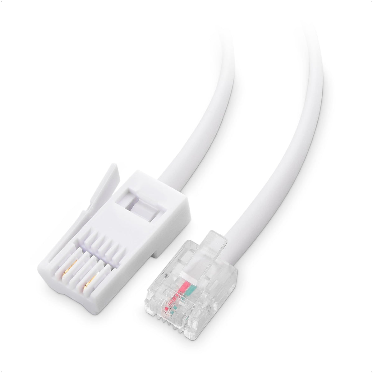 Cable Matters 2m BT to RJ11 Cable (Telephone Cable for BT) in White - 2m