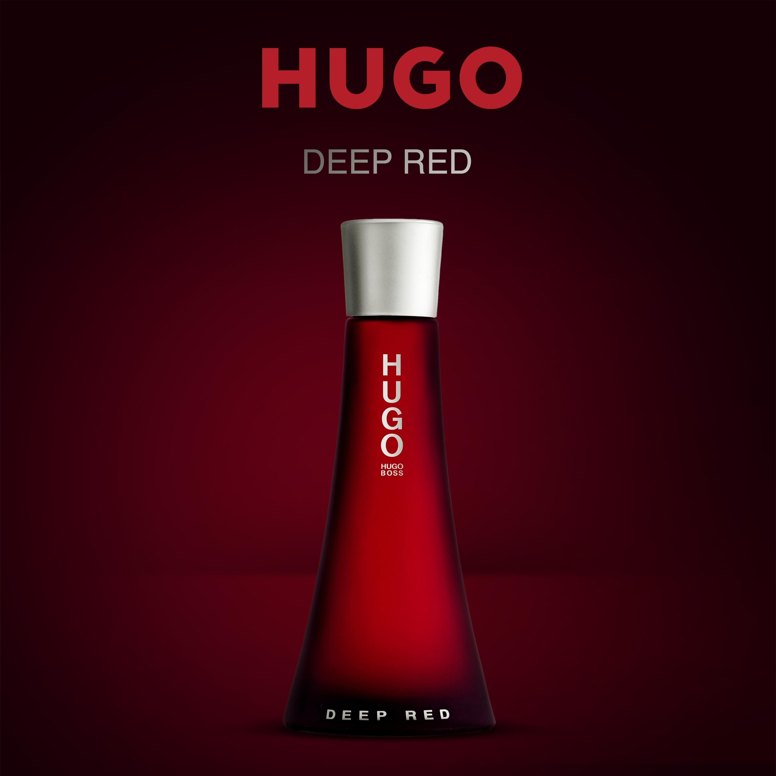 HUGO Deep Red - Eau de Parfum for Her - Ambery Fragrance With Notes Of Clementine, Freesia, Sandalwood - Medium Longevity - 90ml