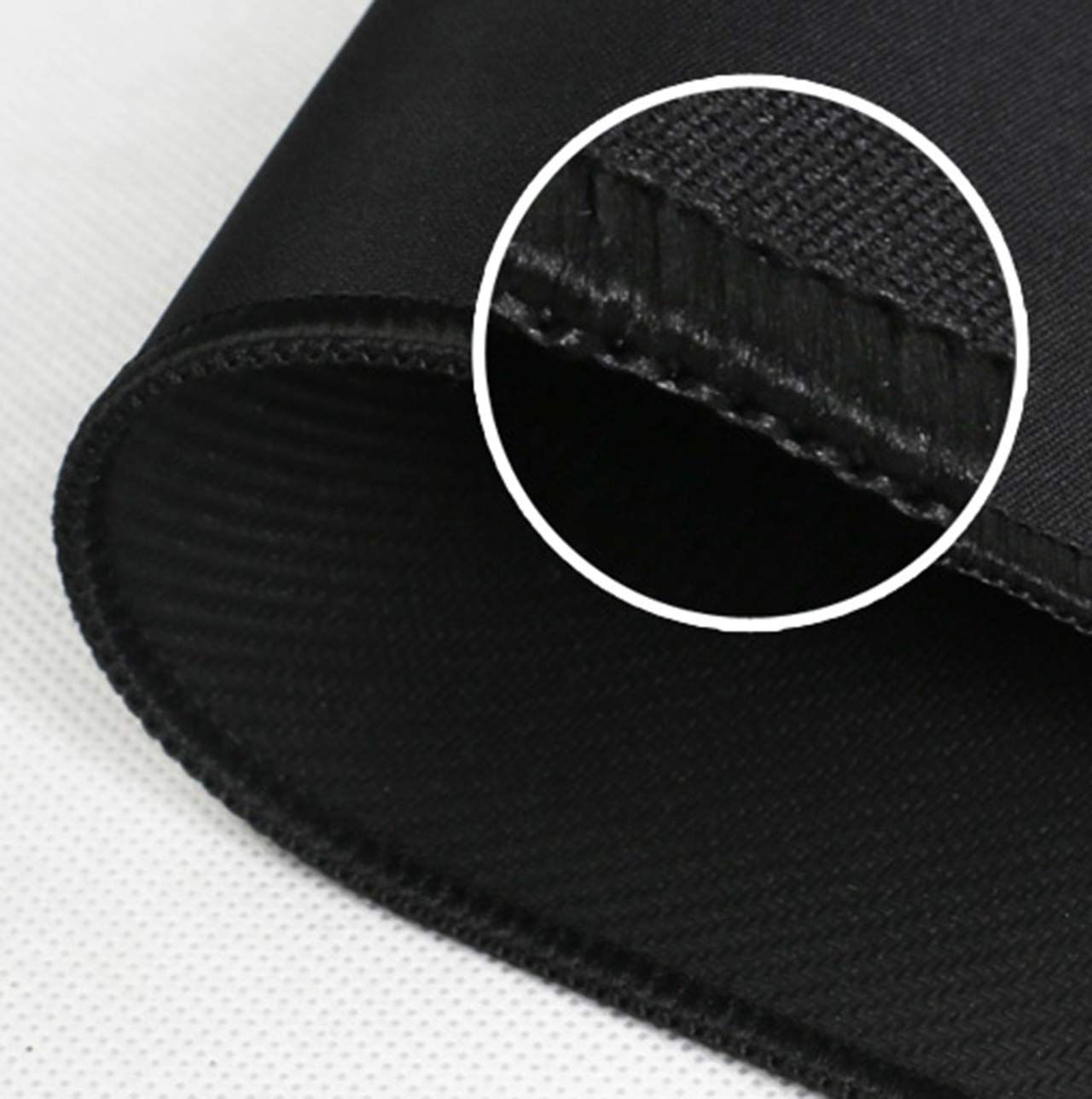 Kriture Mouse Pad with Stitched Edge, Non-Slip Rubber Base, Premium-Textured and Waterproof Mousepad for Computers, Laptop, Office & Home, 10.2x8.3inches, 3mm, Black