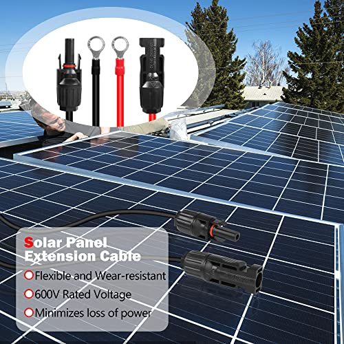 GELRHONR 14AWG Solar Panel Extension Cable with Female and Male Connector, for Home, Shop and RV Solar Panels-(Male/Female) (1M/3.2Ft)