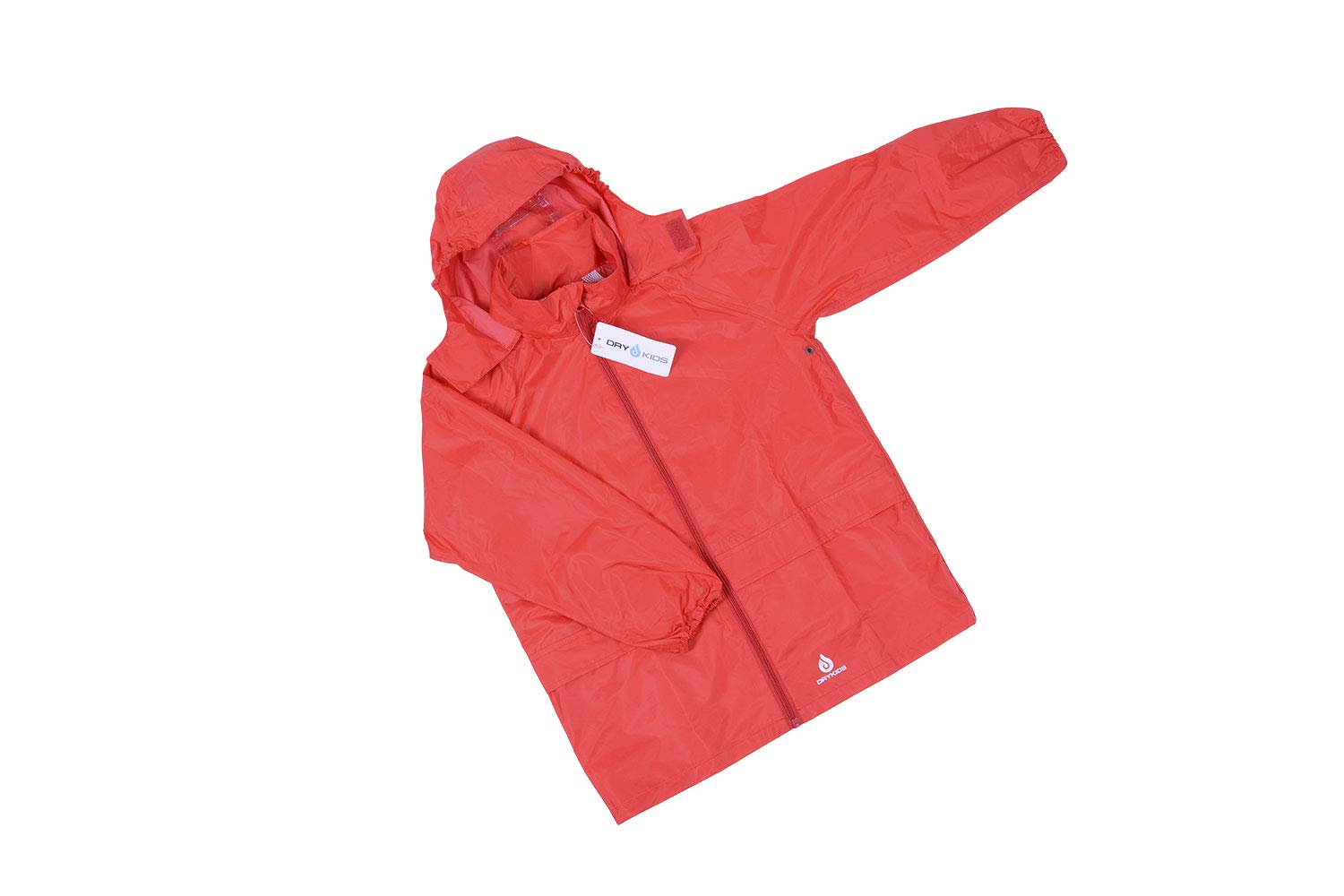 DRY KIDS packable jacket bright red 13/14yrs