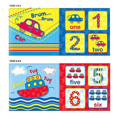 Set of 4 Baby Bath Books   First Words ABC Letters & Numbers   Plastic Coated & Padded   Floating Fun Educational Learning Toys for Toddlers & Kids