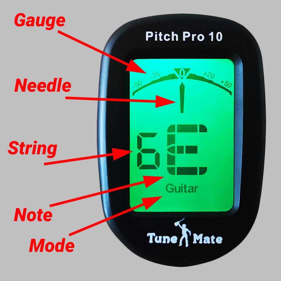 Ukulele & Guitar Tuner Clip with Modes for Bass, Violin, Banjo, Chromatic & Wind Instruments. UK Seller. Quick Start Guide & Battery. Accurate, Easy to Use & Backlit Digital Display.