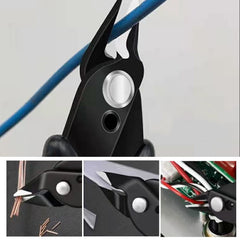 Wire Cutters, 2pcs Side Cutters Cable Cutters Precision Flush Cutters Wire Strippers Electrical Snips Electrical with Soft Grip for Jewelry Craft DIY