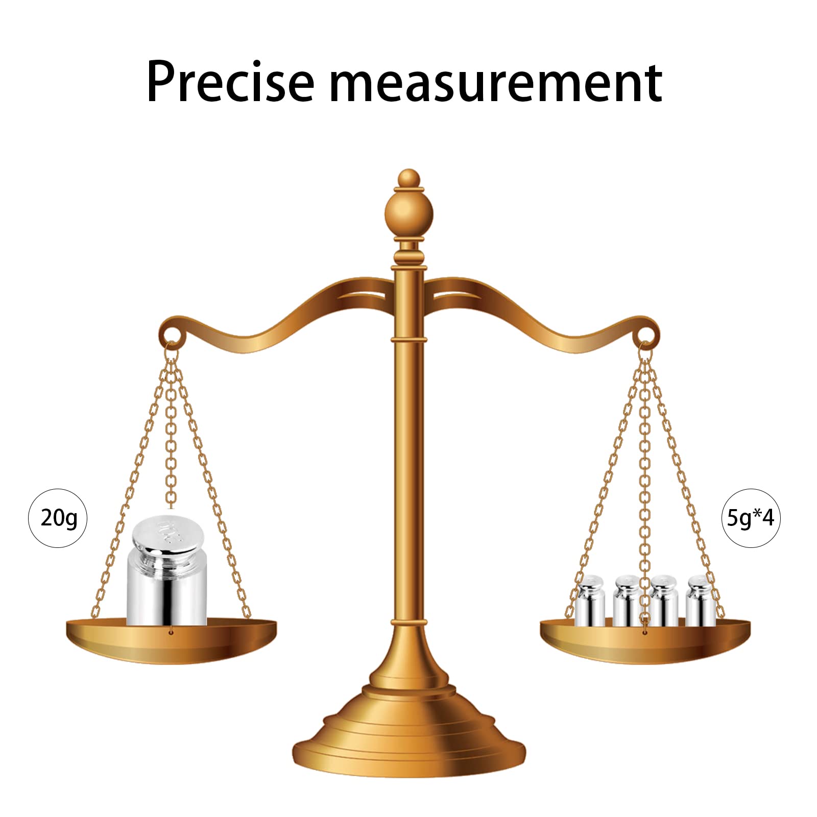 Calibration Weight, 1g 2g 5g 10g 20g Chrome Plating Calibration Gram Scale Weight Set and 1 Piece Calibration Weight Tweezer