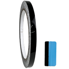 NewL Black High Gloss Air-Release Adhesive Vinyl Tape Roll Contain Installation Tool (0.6cm x 900cm)