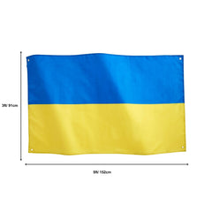 Runesol Ukraine National Flag 3x5, 91x152cm, Eurovision 2024, Прапор України 4 Grommets, Brass Eyelet in Every Corner, Ukrainian Banner, Premium Flags, Waterproof, Inside, Outside