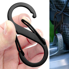 10 Pcs S Small Carabiner Keyring Clip, 3 Sizes Dual Opening Keychain Clip S Ring Locking Carabiner Double Clip Hook for Outdoor Hiking Fishing Camping Traveling