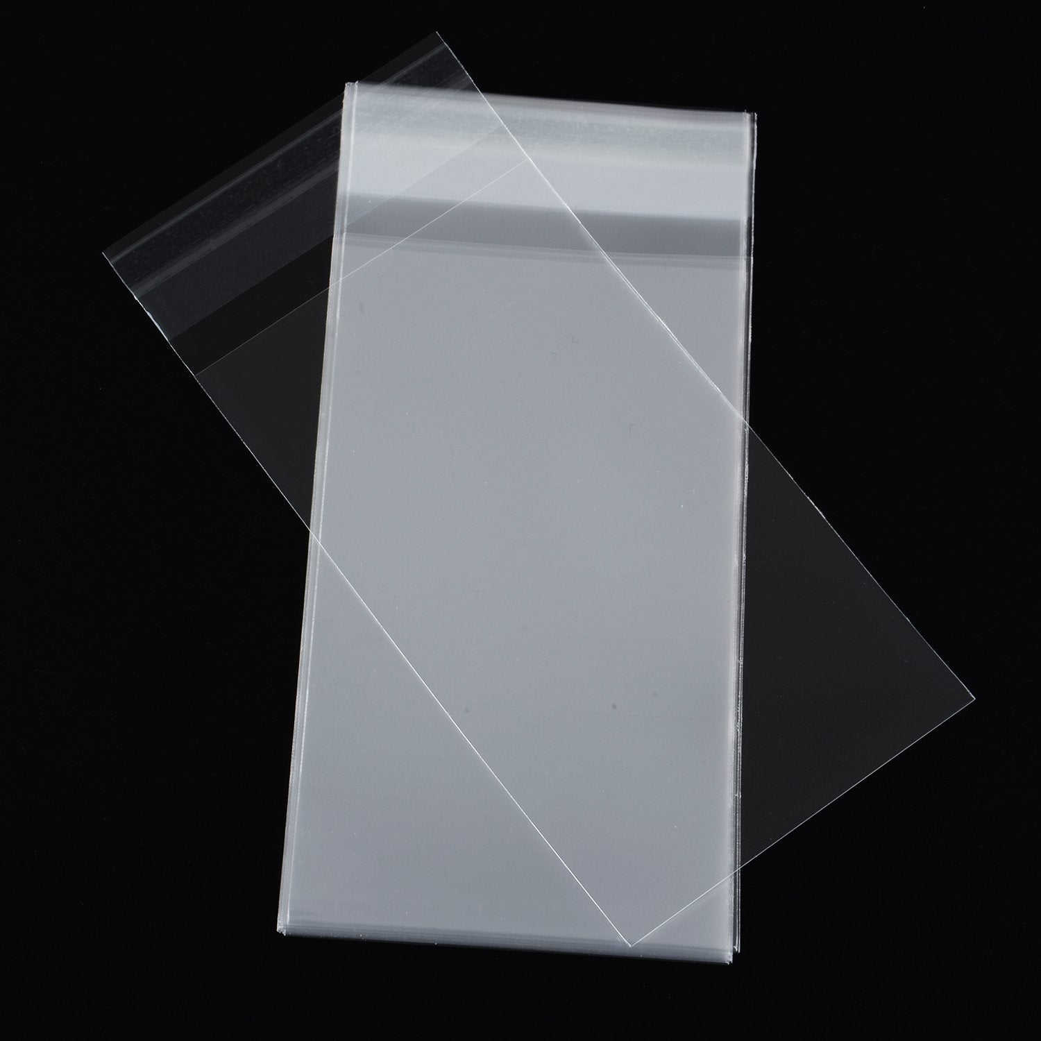 300 Pieces (3 x 5 Inches) Clear Cellophane Bags Self-adhesive Sealing Treat Bags OPP Plastic Bag for Candy, Soap, Cookie, Valentine Chocolates