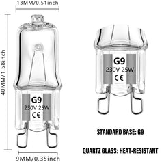 BXXKXMC G9 Halogen Bulbs, G9 25W Light Bulbs,Dimmable 230V 2700K Warm White G9 Bulb for Table Lamps, Cabinet Light, Oven, Replacement Capsule Bulbs for Lamps