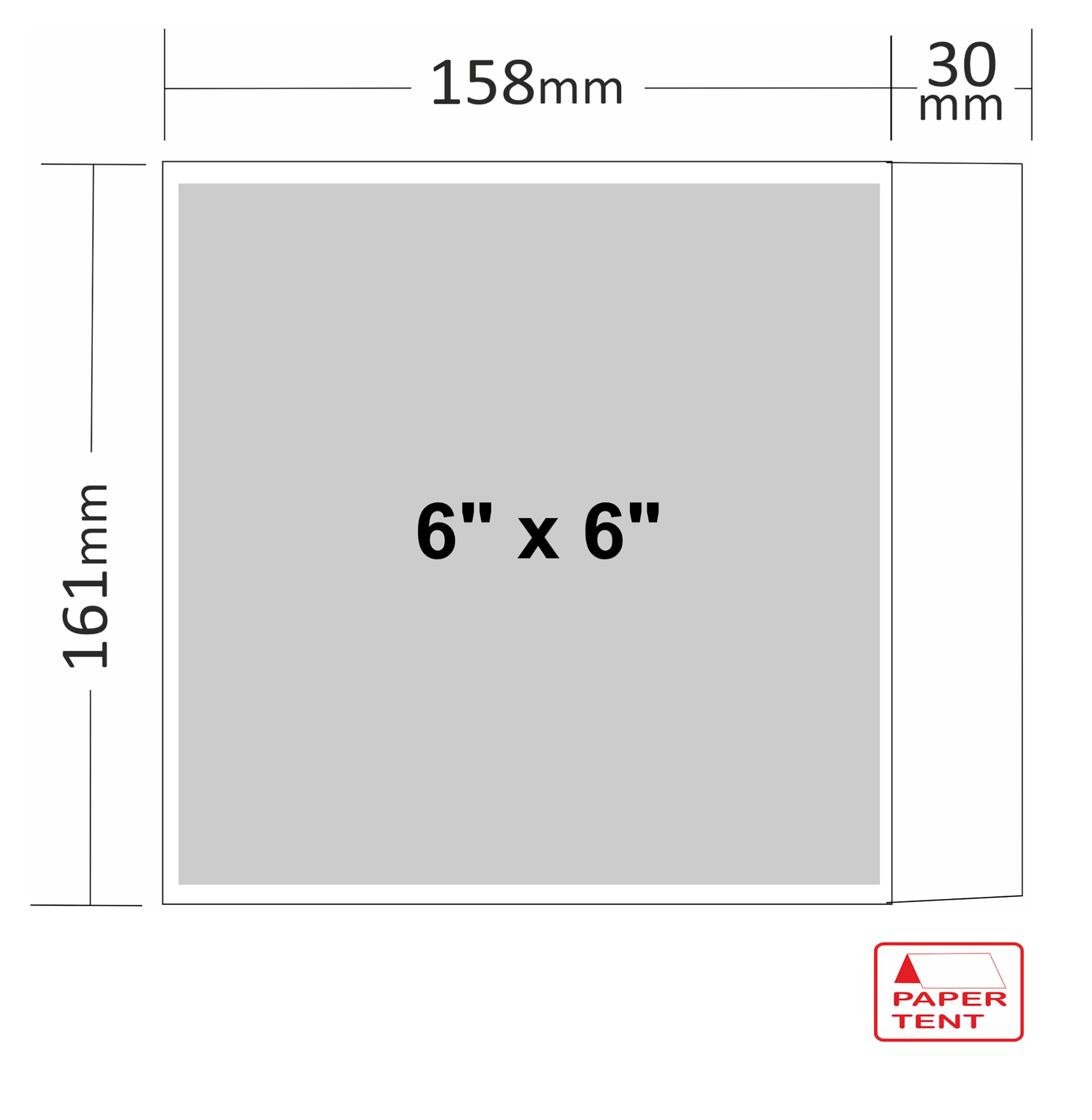 Papertent 6 inches x 6 inches Cello Bags, Qty 225 (5 Packs x 45)