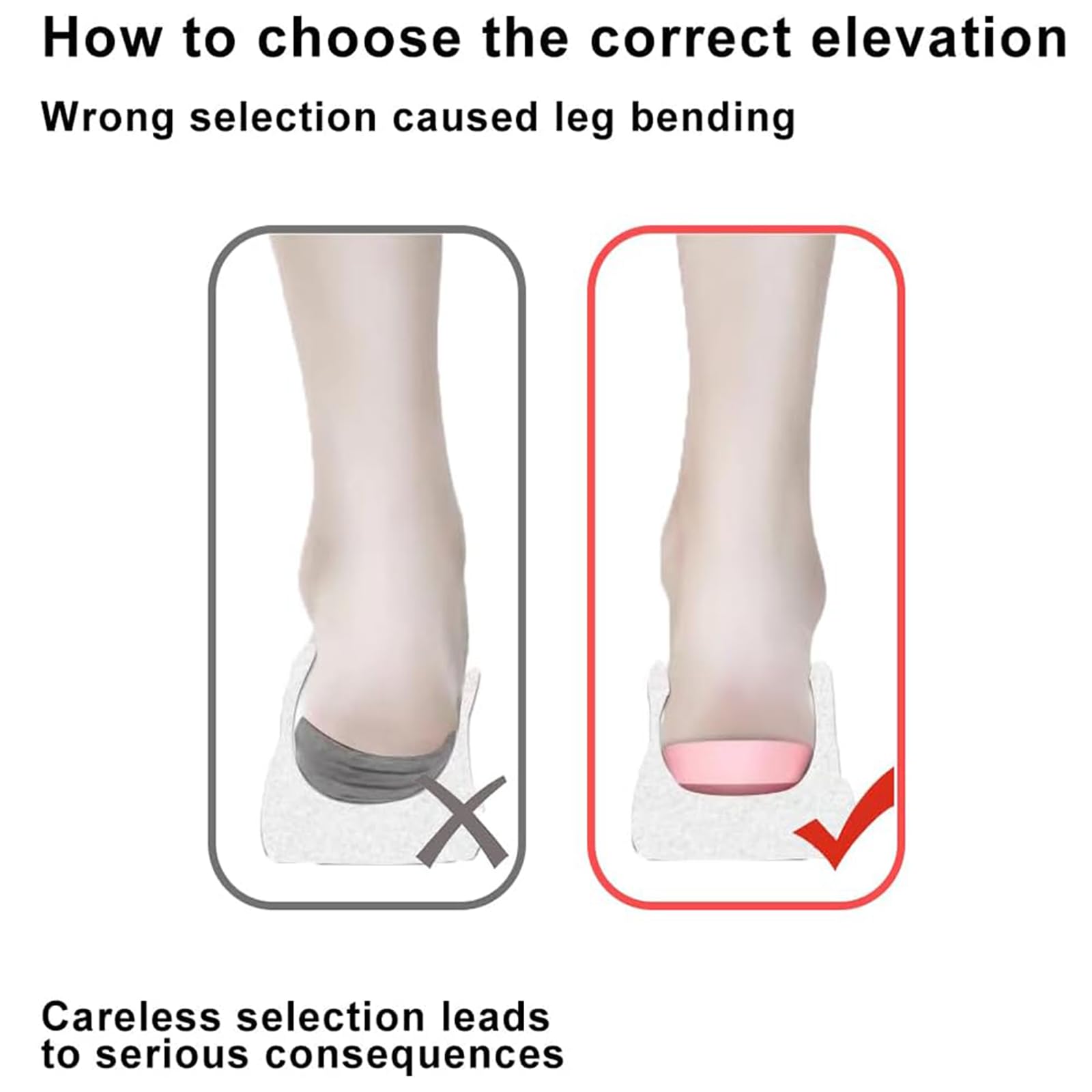 Correct-Position Heel Lift Inserts, Thick Heel Cushioning Height Increase Insoles Heel Cup Shoe Heel Inserts for Heel Spurs, Heel Pain Plantar Fasciitis Achilles Tendonitis (0.6 inches Height, Pink)