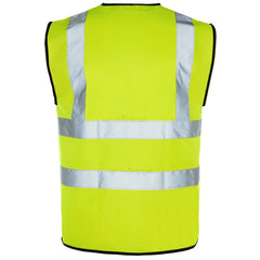 MyShoeStore® Hi Vis Vest Yellow & Orange Small to 6XL 2 Band & Brace (XL, Yellow)