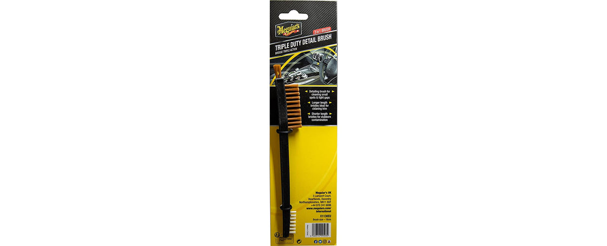 Meguiar's X1130EU Triple Duty Detailing Brush: 3 in 1 Brush