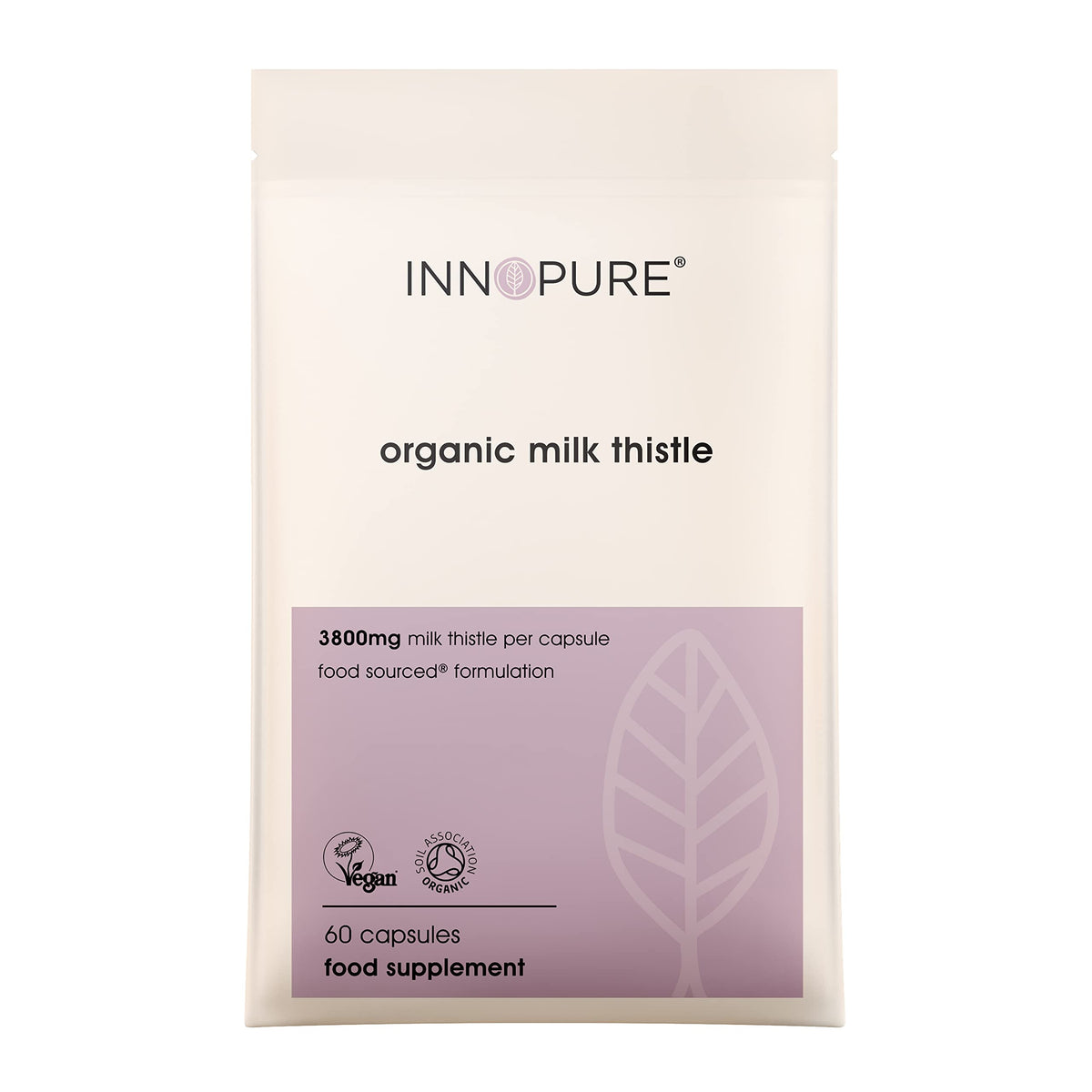 INNOPURE Organic Milk Thistle Capsules - Premium Quality, High Strength 1 Capsule Provides 3800mg - Soil Association & Vegan Society Certified - 80% Silymarin (60 Capsules) UK Made