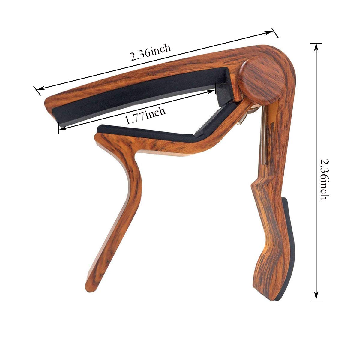 Ukulele Capo,Ukulele Clamp,Ukulele Clip,Rosewood Color,for Soprano, Concert, Tenor,baritone - Ukulele Professional Capo (Rosewood color)