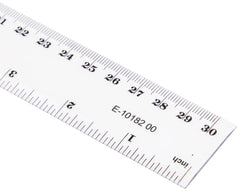 Westcott 12-Inch 300 mm Plastic Ruler - Clear