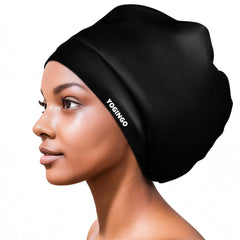 YOGINGO Extra Large Swimming Cap for Long Hair - Swim Cap Designed for Dreadlocks, Weaves, Hair Extensions, Braids, Curls & Afros - Swimming Hat Women & Men - Silicone Adult Swimming Cap