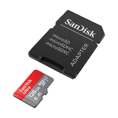 SanDisk Ultra 128 GB microSDXC Memory Card and SD Adapter with A1 App Performance Up to 100 MB/s, Class 10, U1