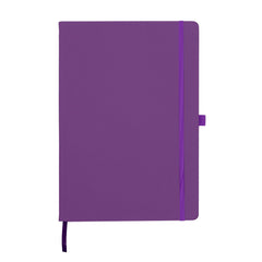 Savvy Bee Premium A4 Notebook New Lined Hardback Journal with Pen Loop,196 Page, Elastic Closure and Ribbon Marker Notepad Note Book Notes Pad (Purple)