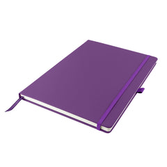 Savvy Bee Premium A4 Notebook New Lined Hardback Journal with Pen Loop,196 Page, Elastic Closure and Ribbon Marker Notepad Note Book Notes Pad (Purple)