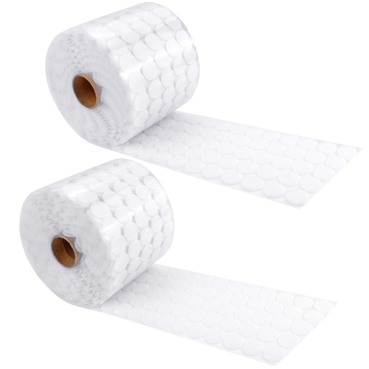 JANYUN 300Pcs 20mm Diameter White Sticky Back Dots Hook and Loop Self Adhesive Dots Tapes(300)