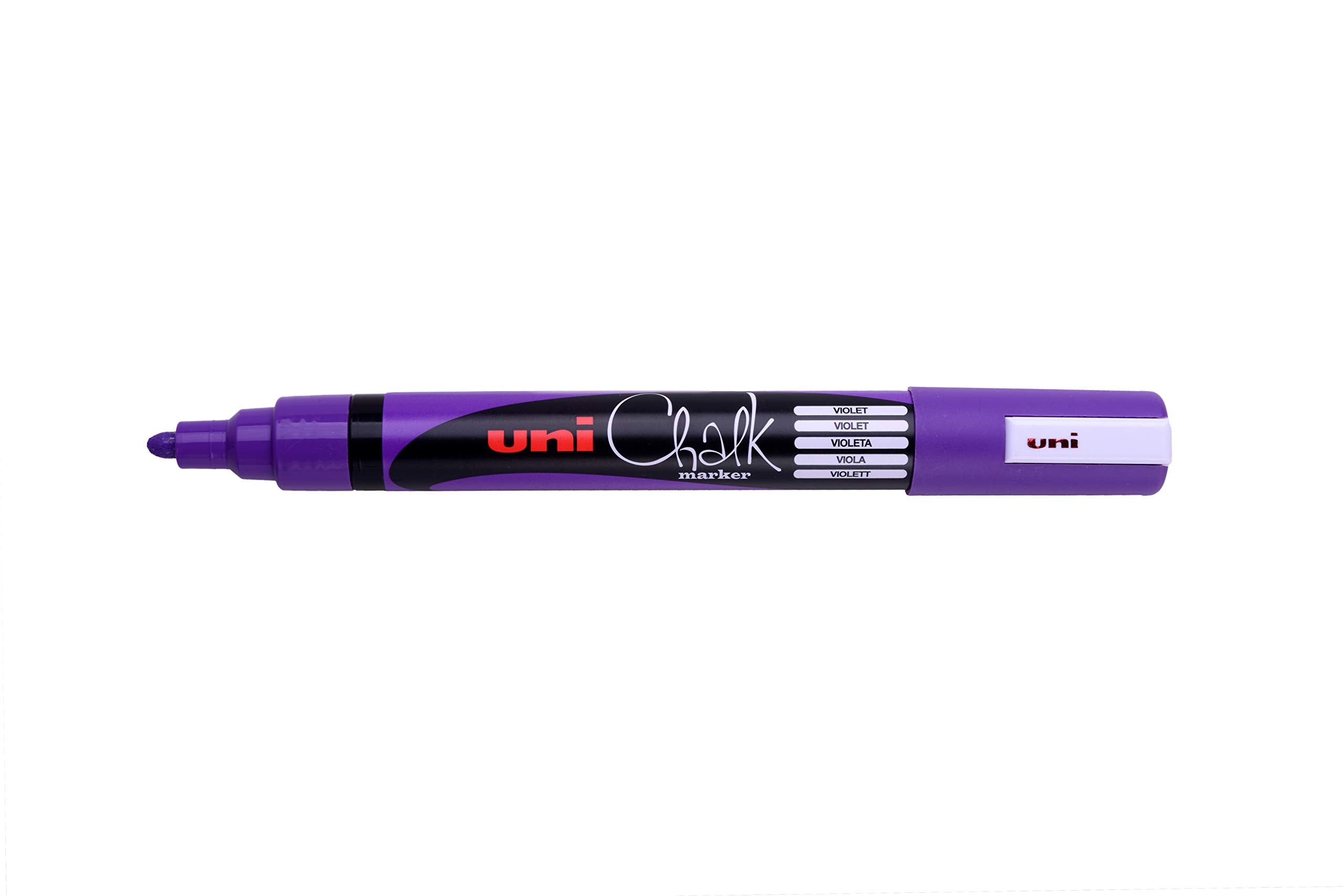 uni-ball PWE-5M Liquid Chalk Pens. Multi-Purpose Wipeable Coloured Markers for Blackboards, Chalkboards, Whiteboards, Glass, Mirrors, Plastic, Windows, Metal. Safe for Kids. Bullet Tip. 8 Pack