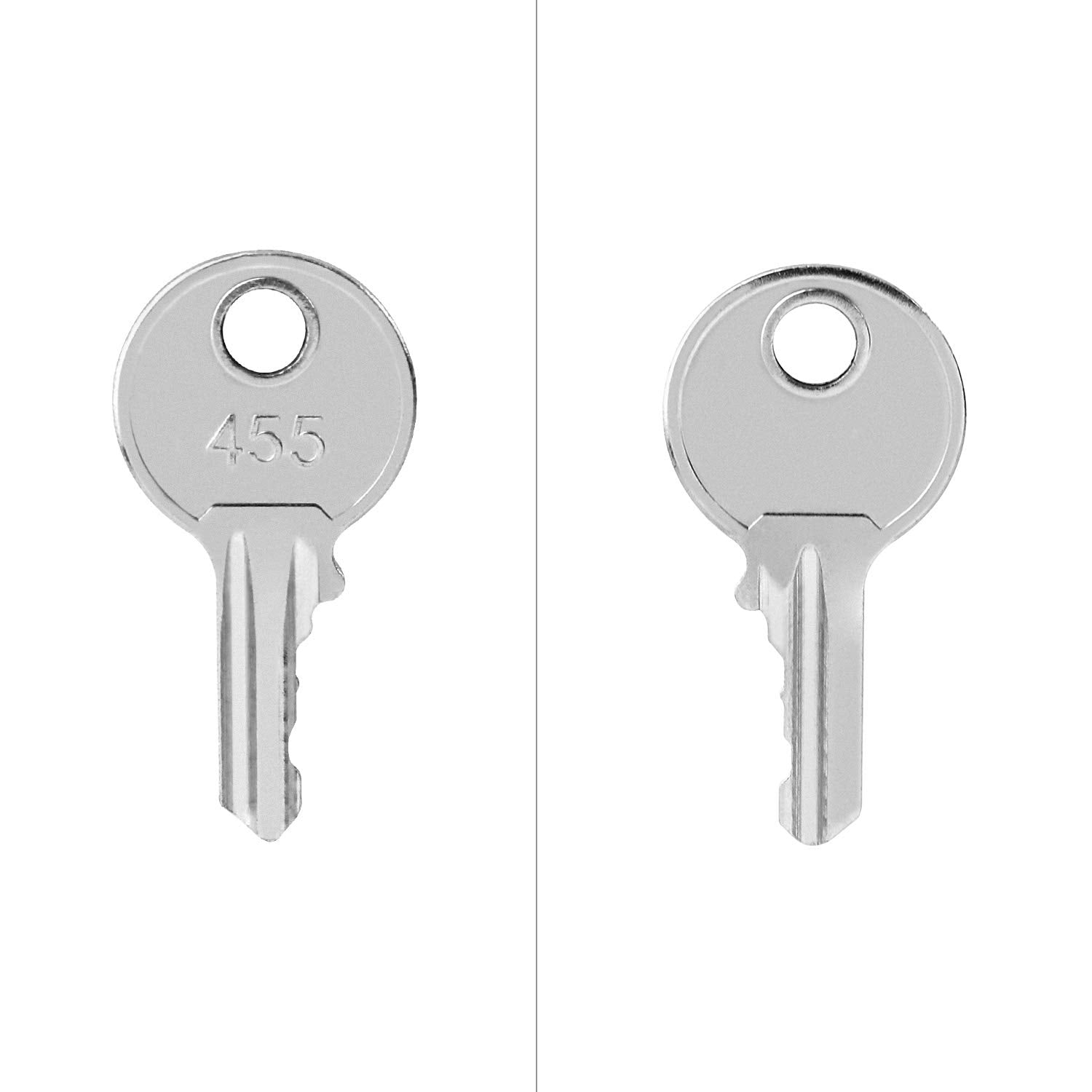 QWORK® Ignition Keys 455 for Boom Lifts Scissor Lift Genie Skyjack Terex, Heavy Equipment Forklift Key, 10 Pack