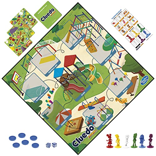 Clue Junior Game, 2-Sided Gameboard, 2 Games in 1, Clue Mystery Game for Younger Kids, Kids Board Games, Junior Games