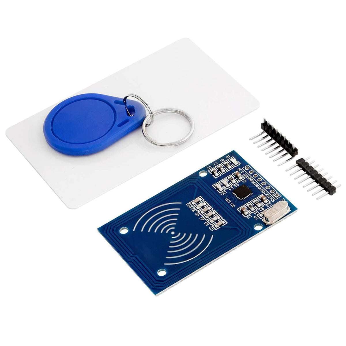 AZDelivery RFID Kit - MFRC522 Compatibel with RC522 RF IC Card Reader Sensor Module, RFID Chip Key Ring and S50 Card 13.56MHz I2C IIC SPI, Compatible with Arduino and Raspberry Pi including E-Book!