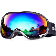 Snowledge Ski Snowboard Goggles with UV400 Protection, Skiing Snowboarding Goggles of Dual Lens with Anti Fog for Men, Women,Helmet Compatible