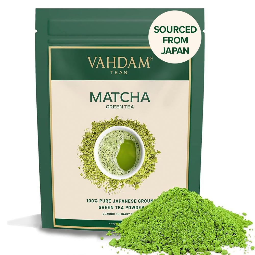 VAHDAM, Matcha Green Tea Powder SUPERFOOD (25g, 12 Servings) Pure Japanese Matcha Powder, Classic Culinary Grade Green Tea Matcha   Matcha Latte Mix, Smoothies & Recipes