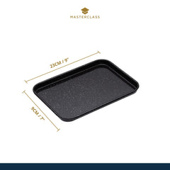 MasterClass Small Baking Tray, Scratch Resistant Vitreous Enamel and Induction Safe, 1 mm Thick Steel, 24 x 18 cm