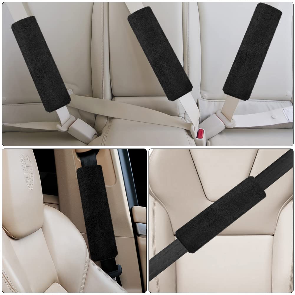 AOMIG Soft Car Seat Belt Pad Cover, 2 Pack Universal Car Safety Seat Belt Strap Shoulder Pad for Adults Kids Women & Men, Seatbelt Protector Cover Pads for Sedan SUV Trucks