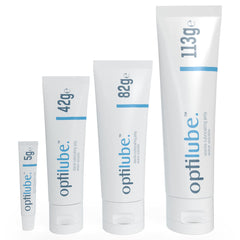 OptiLube Tubes - Sterile Lubricating Jelly for Insertion of Medical Devices in 5g, 42g, 82g, and 113g Tubes, Water Soluble Lubricant with Easy-to-Use Flip Cap (82g x 1)