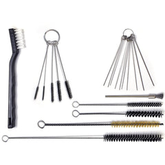 Cleaning Brush Kit 21 PCS Multi-Purpose Airbrush Specialty Clean Tool Set for Spray Gun Sweep Automotive Mechanics/Nozzle Accessories/Paint Gun Holes/HVLP Tattoo Needles/Compressors Component Use