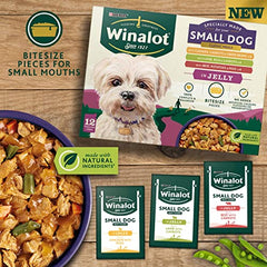 Winalot WINALOTSmall Dog Food Pouches Mixed in Jelly 4packs of 12x100 g