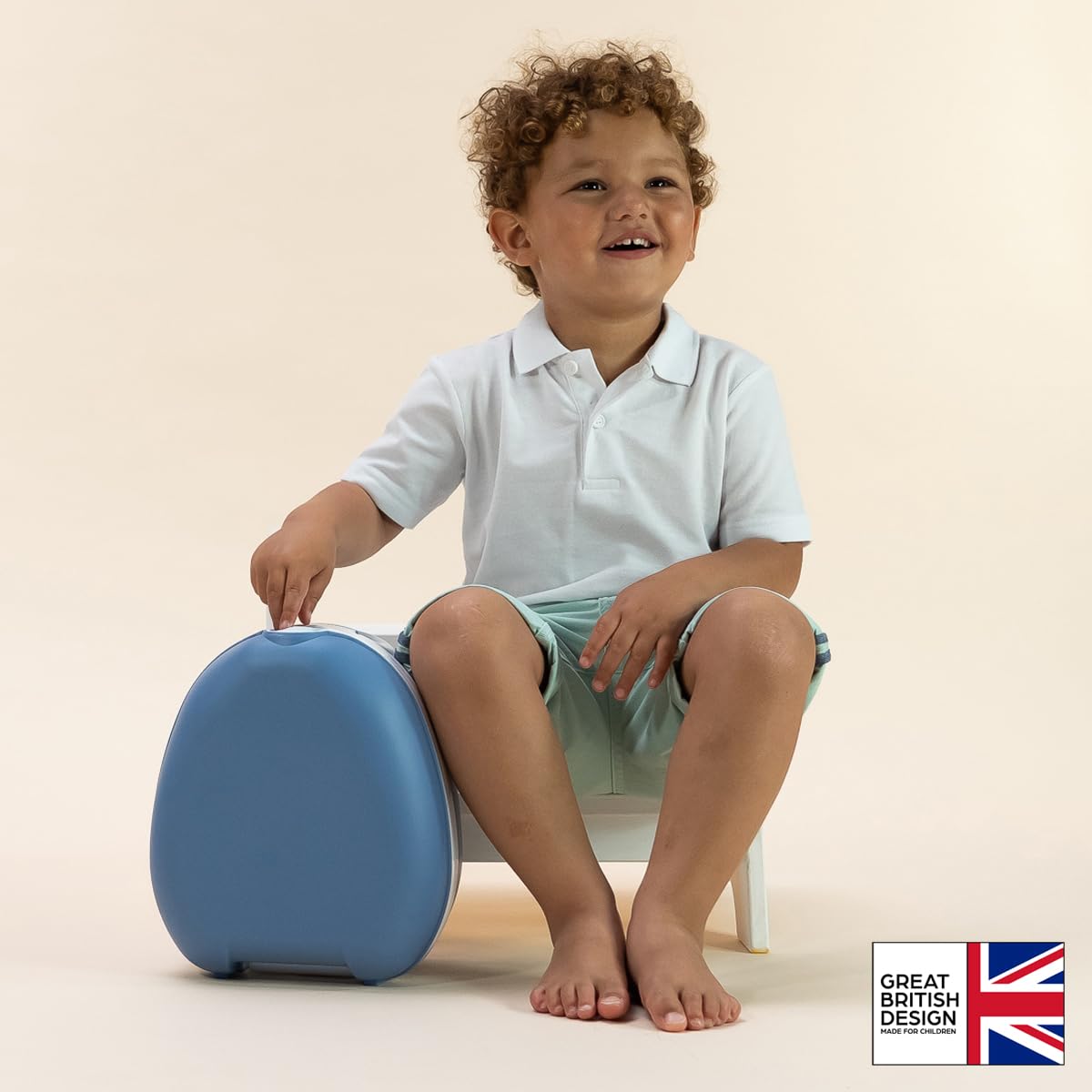 My Carry Potty - Blue Pastel Travel Potty, Award-Winning Portable Toddler Toilet Seat for Kids to Take Everywhere