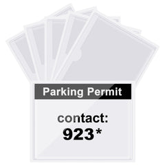 Firtink 6 PCS Parking Permit Holder, Square Permit Holders Car Tax Disc Holder, Transparent Self Adhesive Permit Holder for Car Windscreen Badges Van Permits Passports(13.8x10.9cm)