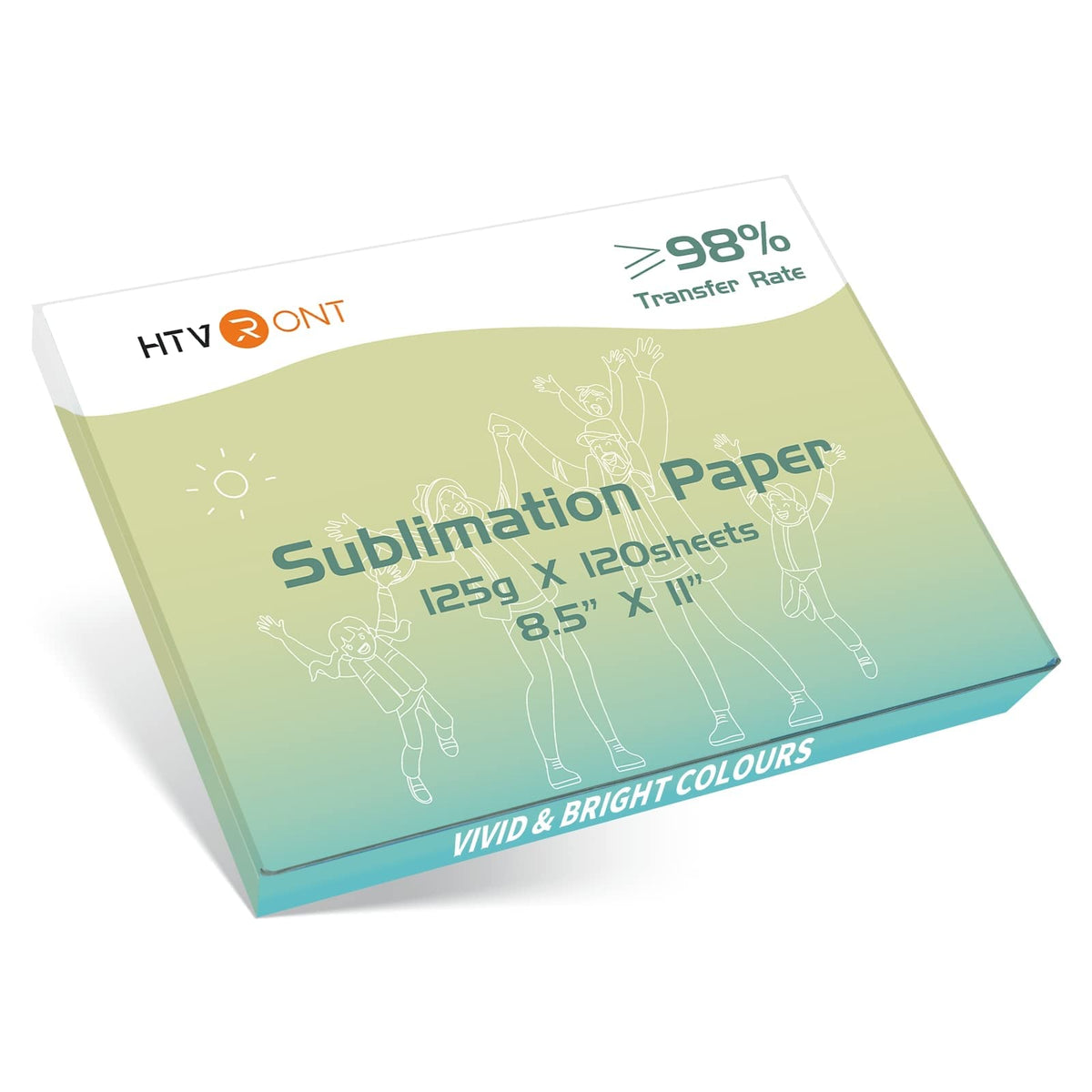 HTVRONT Sublimation Paper 8.5 x 11 inches 216 x 280 cm- 120 Sheets Sublimation Paper 125g Compatible with EPSON Brother Sublimation Printer Ink Heat Press