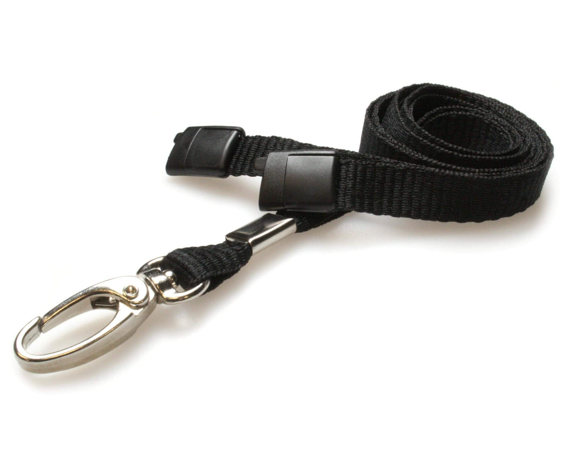 ALG ID Cards® Black ID Card Badge Holder - Black Lanyard Card Holder - Black Lanyard Neck Strap with Metal Clip & Safety Breakaway Release for Pass Holder