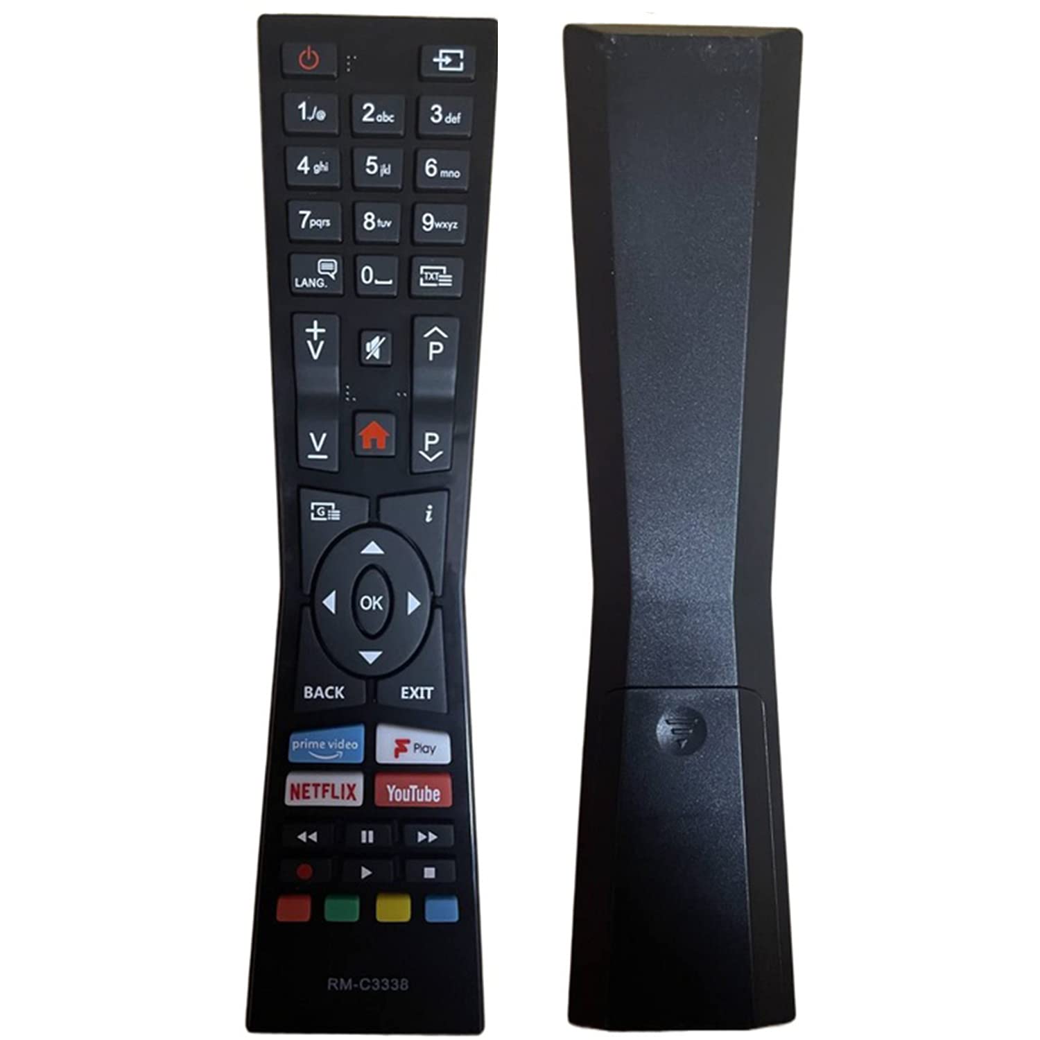 NEW Replacement JVC RM-C3338 RC43101P Remote Control for JVC Smart TVs with Fplay YouTube Netflix Buttons Universal Bush TV Remote - No Setup Required LT-24C680 LT-24C685 LT-32C695 LT-32C795