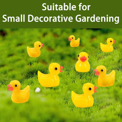 100PCS Mini Resin Ducks, Realistic Shape Tiny Ducks Cute Miniature Toy Baby Bath Time Toys Mini Rubber Ducks Ornaments for Aquariums, Dollhouses, Potted Plants, Garden Landscapes Decoration