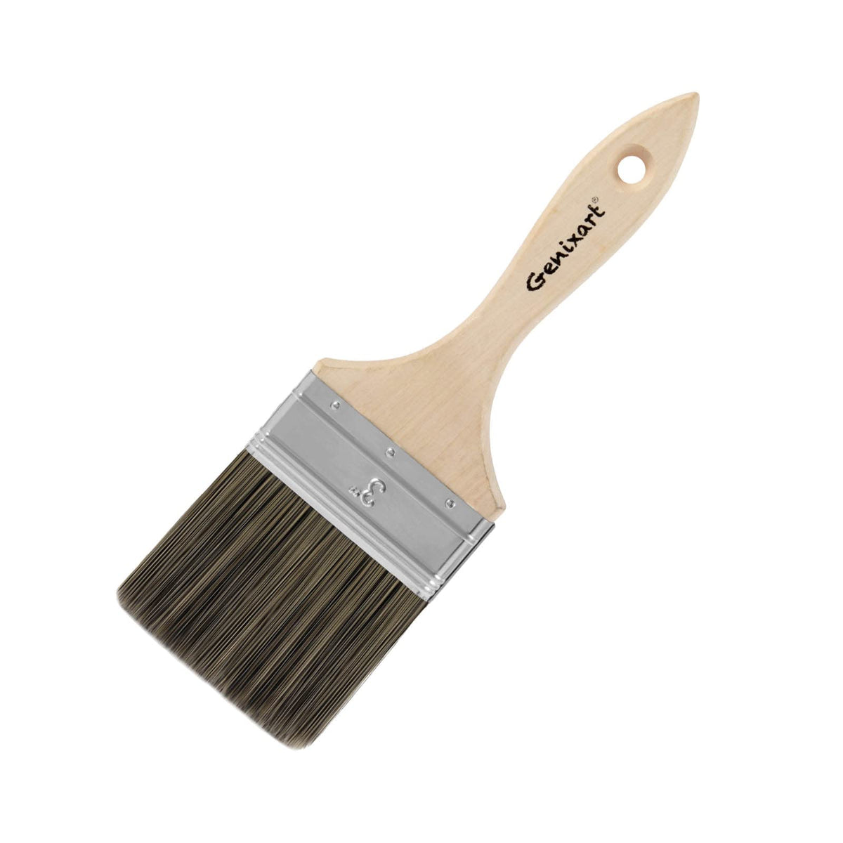 Double Thick Chip Paint Brush, 3 inch / 75mm Stain Brushes for Painting Walls and Fence Staining, Wooden Handle Masonry Paintbrush for Varnish, Paste, Gesso and Limewash