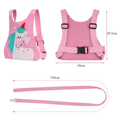 AOMIG Baby Reins, Baby Walking Reins and Toddler Safety Harness, Pony Baby Reins Safety Leash for Toddlers Boys and Girls (Pink)