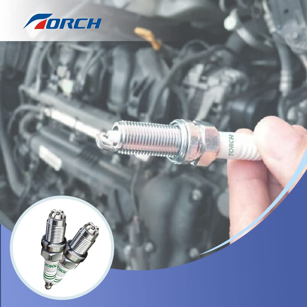 TORCH F6RTC Spark Plug Repalce for N GK BPR6ES Spark Plug, for Bos ch WR6DC WR7DC Spark Plug,for Cham pion RN9YC RN10YC Spark Plug,for Den so W20EPR-U,for MTD 951-10292/751-10292,OEM