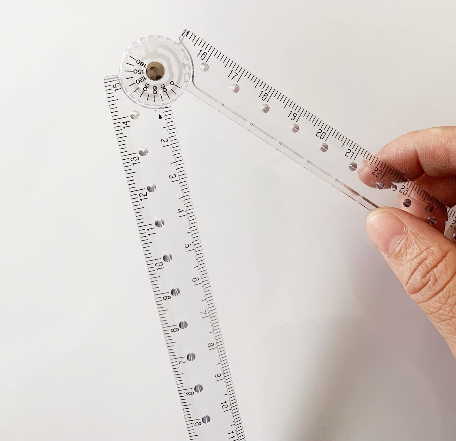 2Pack Folding Ruler Transparent 30cm 300mm Folding Ruler Clear