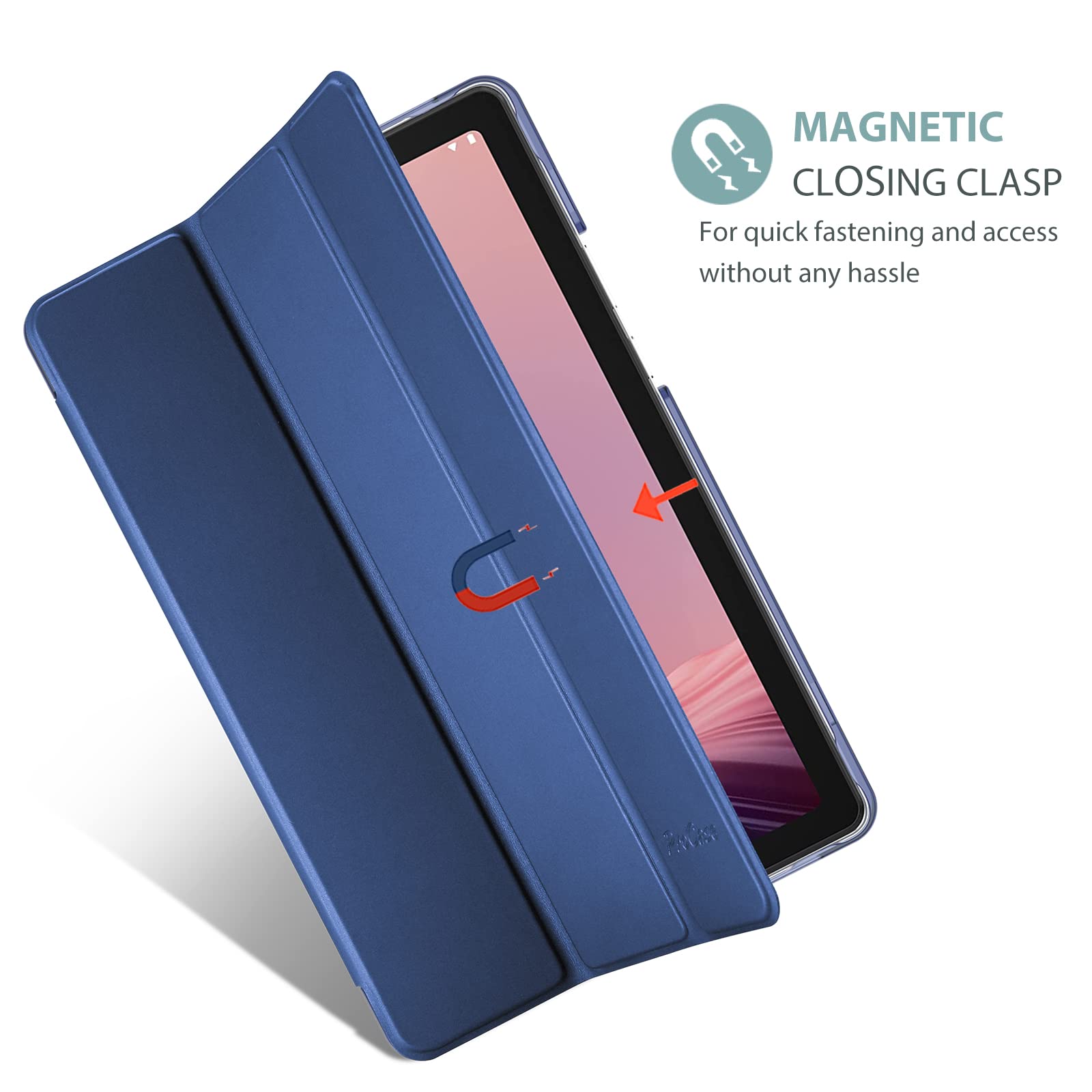 ProCase for Lenovo Tab M9 Case 9 Inch 2023, Slim Stand Hard Back Shell Protective Smart Cover Case for Lenovo Tab M9 9 inches 2023 Release -Navy