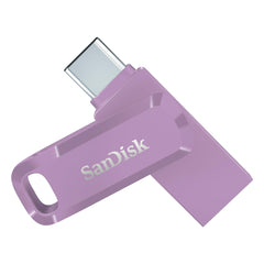 SanDisk 256GB Ultra Dual Drive Go, USB Type-C Flash Drive, up to 400 MB/s, with reversible USB Type-C and USB Type-A connectors, for smartphones, tablets, Macs and computers, Lavender