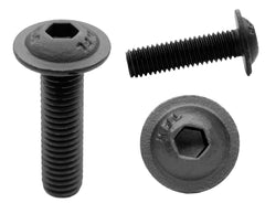 M6 (6mm x 20mm) Black Zinc Flake 10.9 Flanged Button Head Screws Allen Socket Bolts Screws (Pack of 20)